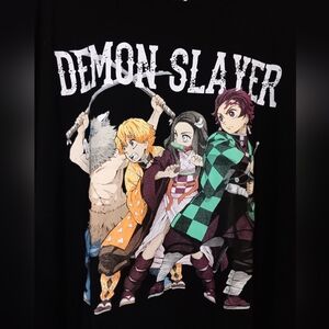 Demon Slayer Kimetsu No Yaiba Black T-Shirt Size 2XL